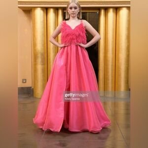 Marc Defang Custom Pink Dress Gown Unique Worn at Paris Fashion Week Size 0 2
